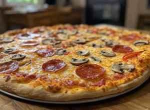 Cheesy Cauliflower Crust Pizza