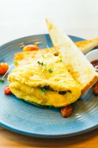 Omelet with Bell Peppers & Feta Cheese