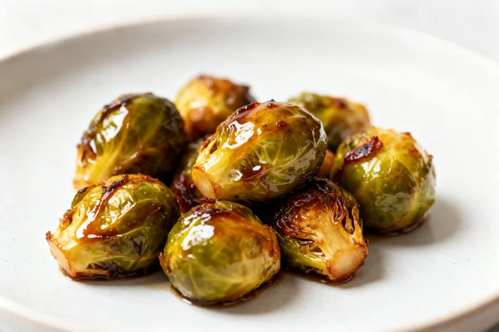 Balsamic Maple Glazed Brussels Sprouts