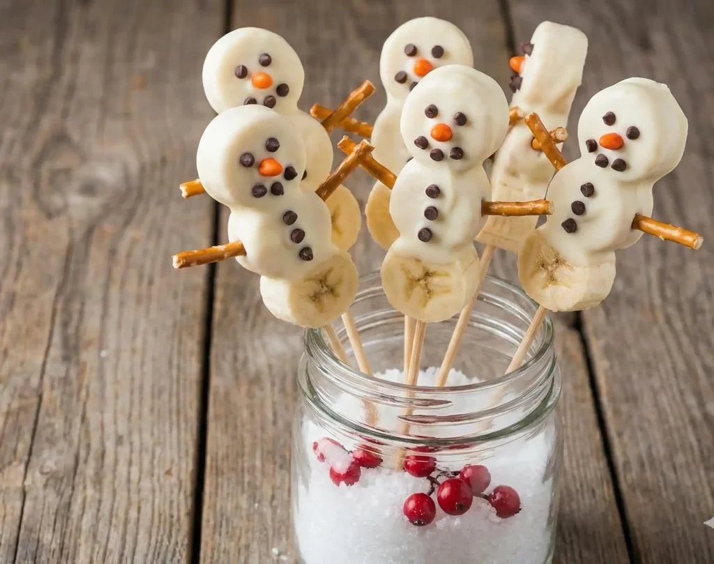 Banana Snowmen Pops