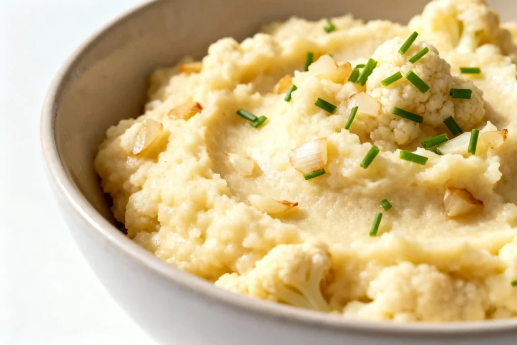 Cauliflower Mash With Garlic & Chives