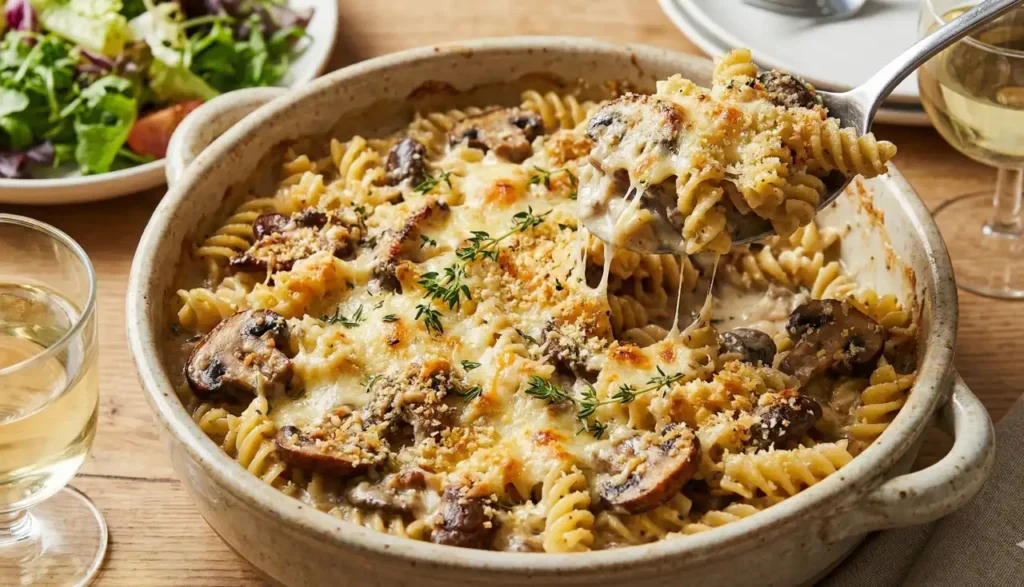 Creamy Mushroom & Thyme Pasta Bake