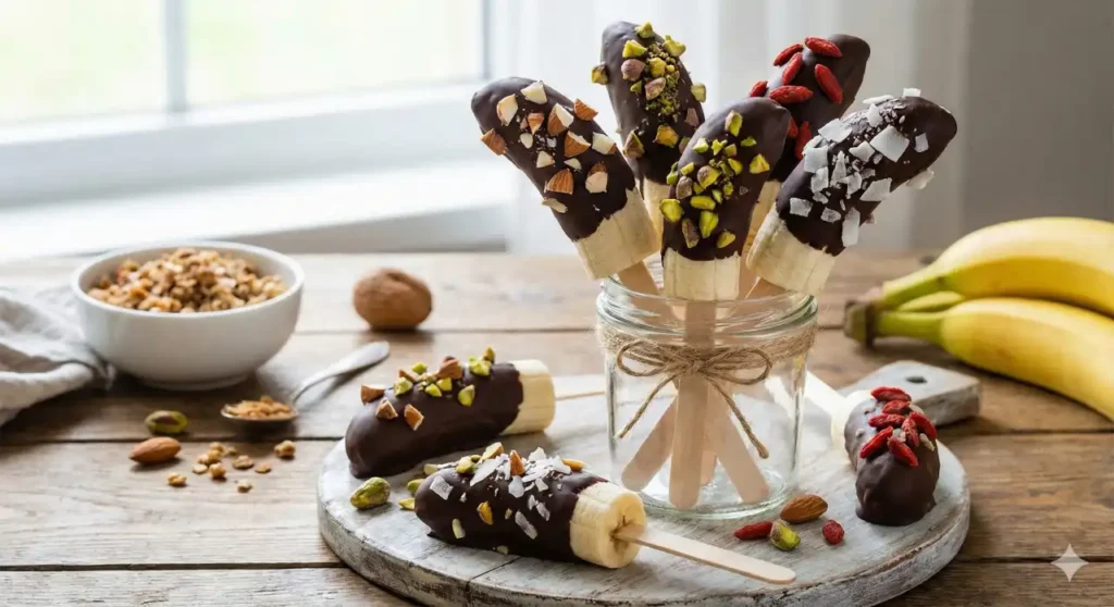 Healthy Chocolate-Dipped Banana Pops