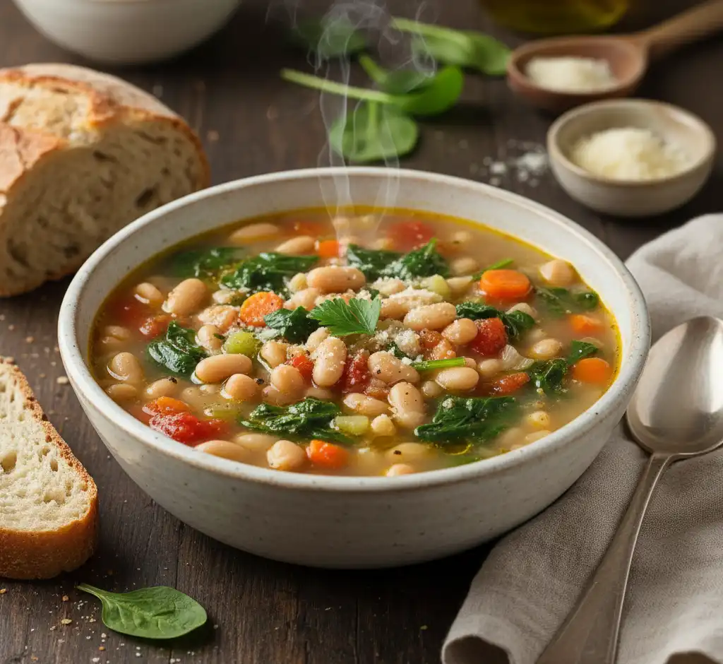 Italian White Bean Spinach Soup