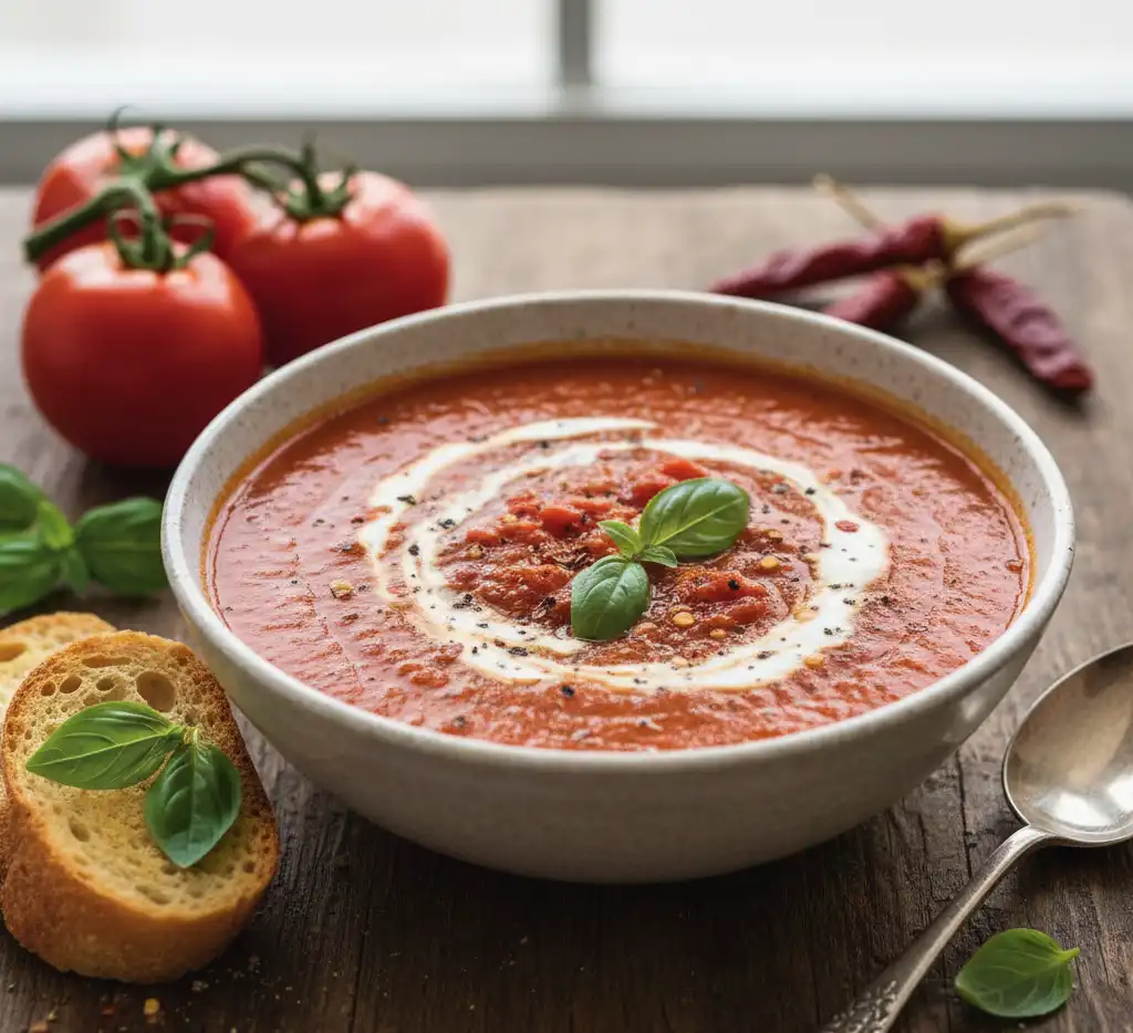 Spicy Tomato Basil Soup